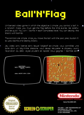 Ball'N'Flag (World) (Beta) (Aftermarket) (Homebrew) box cover back